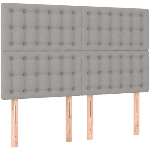  Uzglavlja 4 kom svjetlosivi 72 x 5 x 78/88 cm od tkanine Slike