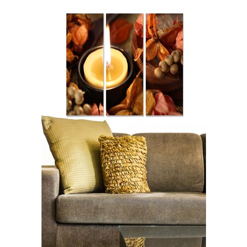 Wallity MDF116547799 Multicolor Decorative MDF Painting (3 Pieces) Cene