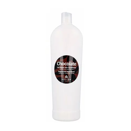 Kallos Cosmetics chocolate obnovitveni balzam za suhe in poškodovane lase 1000 ml