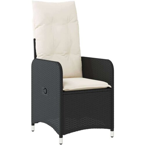 VidaXL 9-dijelni vrtni bistro set od poliratana s jastucima crni Slike