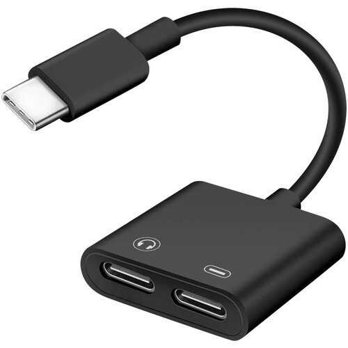 AVIZAR USB-C moški na dvojni USB-C ženski adapter, avdio polnjenje - crn, (20633139) Cene