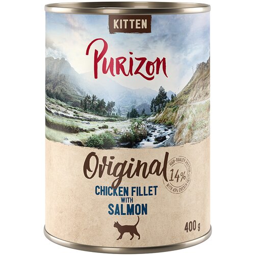 Purizon Kitten 6 x 400 g - bez žitarica - Pileći file s lososom Cijene