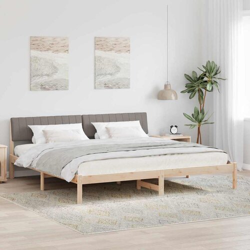  Okvir kreveta Smeđa i taupe 200 x 200 cm Masivna borovina Cijene