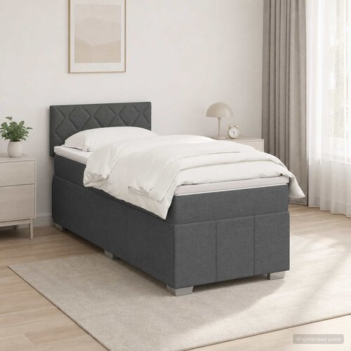  Boxspring krevet s madracem Tamnosiva 80 x 200 cm Tkanina Cene