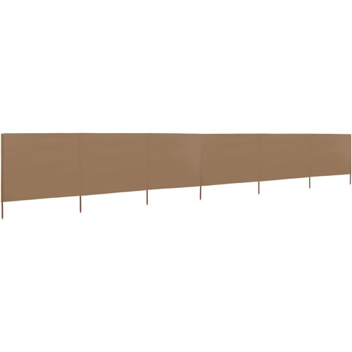 VidaXL Vjetrobran sa 6 panela od tkanine 800 x 80 cm bež Slike