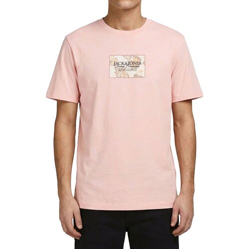 Jack &amp;amp; Jones Mu&amp;scaron;ka majica kratkih rukava Jormontauk Front Tee Ss Crew Neck Fst, Roze Slike