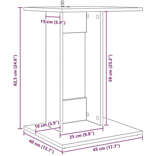  Bocni stol Sonoma hrast 45 x 40 x 62 5 cm Konstruirano drvo Slike