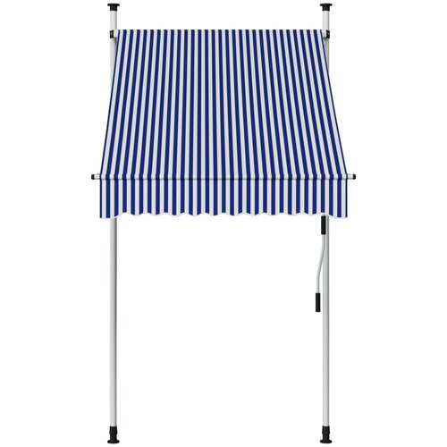 Maison Chic Ročno zložljiva tenda - Senčniki 100 cm modre in bele črte, (22038162) Slike