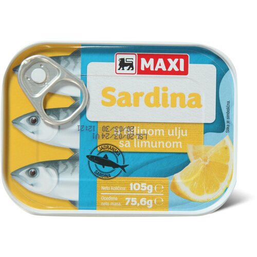Maxi Sardina u bilj.ulju&limun 105g Cene