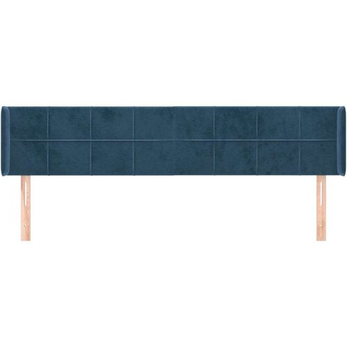  Uzglavlje s u&amp;scaron;ima tamnoplavo 203x16x78/88 cm bar&amp;scaron;unasto Slike