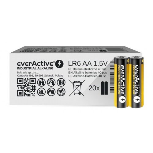 EverActive Alkaline batteries Industrial Alkaline LR6 AA - carton box 40 pcs Cijene