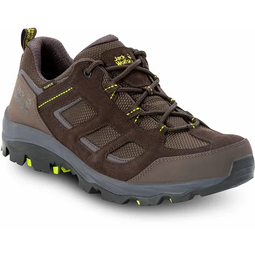 Jack Wolfskin Trekking čevlji Vojo 3 Texapore Low M 4042441 Dark Brown / Lime