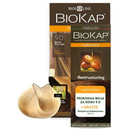 Biokap nutricolor 9.0 + šampon za farbanu kosu gratis Cene
