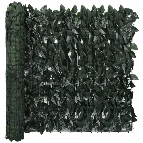 Balkonski Balkonsko platno s temno zelenim listjem 300x75 cm, (20610931)