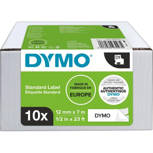 Dymo traka D1 standard 12MM crna/bela 8+2 gratis Cene