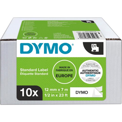 Dymo traka D1 standard 12MM crna/bela 8+2 gratis Cene