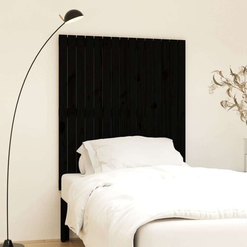  Zidno uzglavlje crni 95 5x3x110 cm od masivne borovine Slike