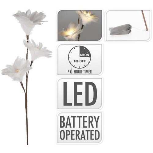  DEKORATIVNO PERJE SA LED SVJETLOM 80CM Cene