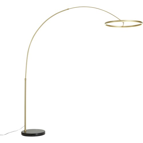 QAZQA Design booglamp goud incl. LED 3-staps dimbaar - Anello Cene