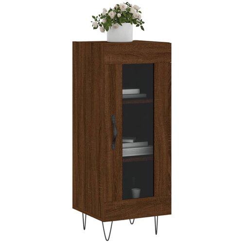  Komoda boja smeđeg hrasta 34,5 x 34 x 90 cm konstruirano drvo Smeđa Slike