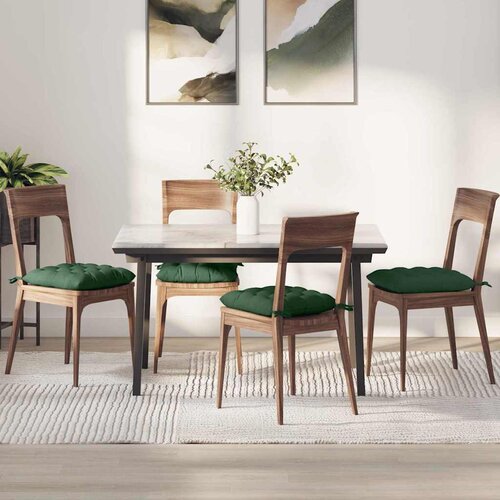  Jastučići za sjedenje 4 pcs Tamnozelena 40 x 40 x 6 cm Cene