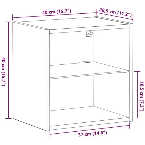vidaXL Plutajuća polica Masivni hrast 40x28,5x40 cm Konstruirano drvo Cijene