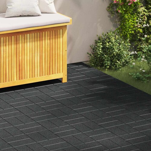  Kamen za hodanje 6 pcs Crna 40,5 x 40,5 x 2 cm Guma Cijene
