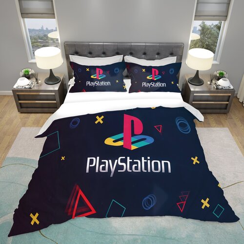 MEY HOME posteljina Sony Playstation 3D 200x220cm teget Slike