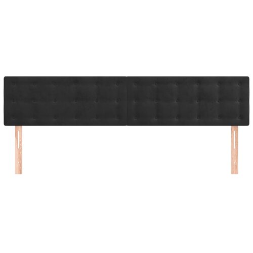  Uzglavlja crna 180x5x78/88 cm bar&amp;scaron;unasta Slike