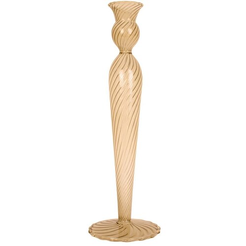 PT LIVING Svetlo rjav steklen svečnik Swirl, vi&amp;scaron;ina 26,5 cm Slike