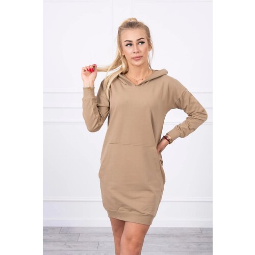 Kesi Hooded dress camel Cene