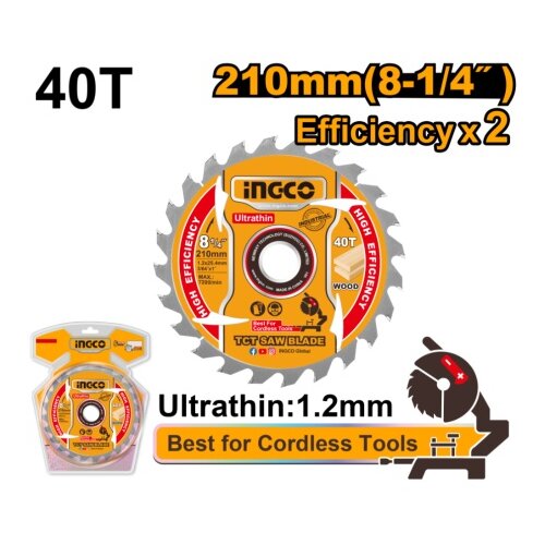 Ingco tsb2103 tct list testere za drvo 40 zuba 210mm super ( TSB2103 ) Cene