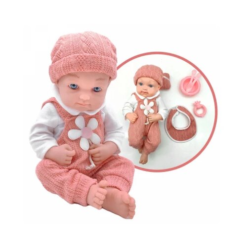  Lutka beba 35cm roze sa posudom za hranu Cene