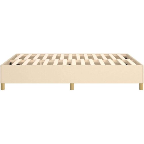  Za krevet s oprugama krem 140x200 cm od tkanine Slike
