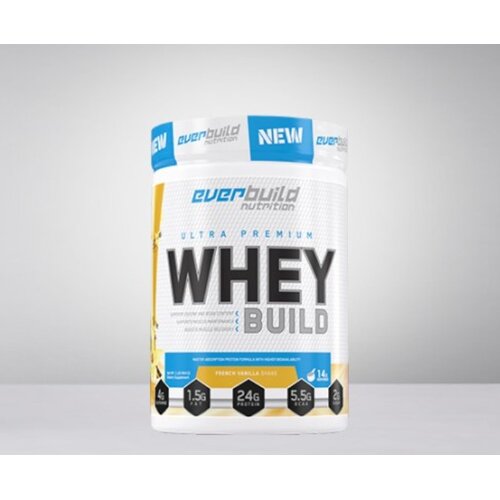 Everbuild Nutrition Whey Protein Build, Vanila, 454g Cene