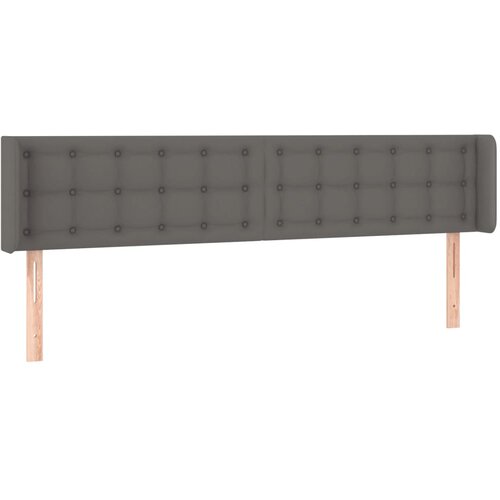 Maison Chic Vzglavna omarica - Nočna omarica - Posteljna omarica z ušesi sivo 183x16x78/88 cm umetno usnje, (21710080) Cene