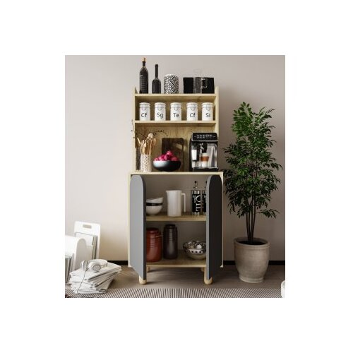 Hanah home vi&amp;scaron;enamenska samostojeća polica parma 2 sapphire hrast anthracite Slike
