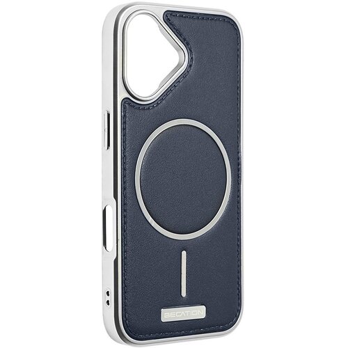  Maska za iPhone 17 6.3 tamno plava Magsafe Urban Leather Slike