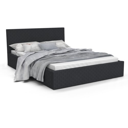 Molarem Home Tapecirani krevet RINO 140*200 crna eko koža Slike