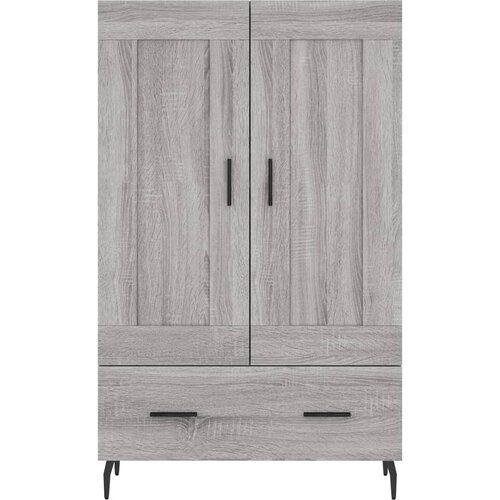  Visoka komoda siva boja hrasta 69,5x31x115 cm konstruirano drvo Slike