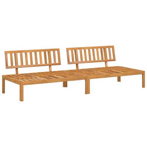 Maison Chic Vrtni srednji kavč - Zunanji kavč iz palet 2 kosa trden akacijev les, (22040998) Slike