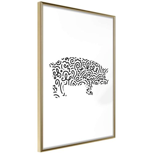  Poster - Curly Pig 30x45 Slike