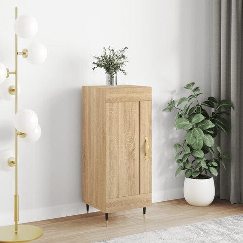 VidaXL Komoda sonoma hrast 34,5x34x90 cm inženirski les Slike