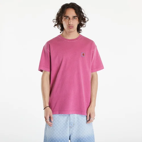 Carhartt WIP Nelson Short Sleeve T-Shirt UNISEX Magenta Garment Dyed