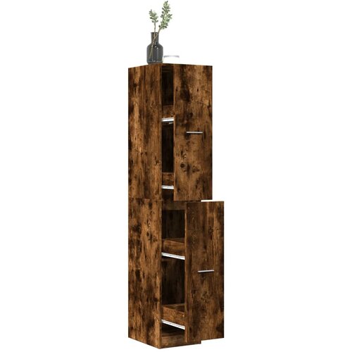 vidaXL Ormarić za lijekove boja dimljenog hrasta 30x41x174,5 cm drveni Cijene