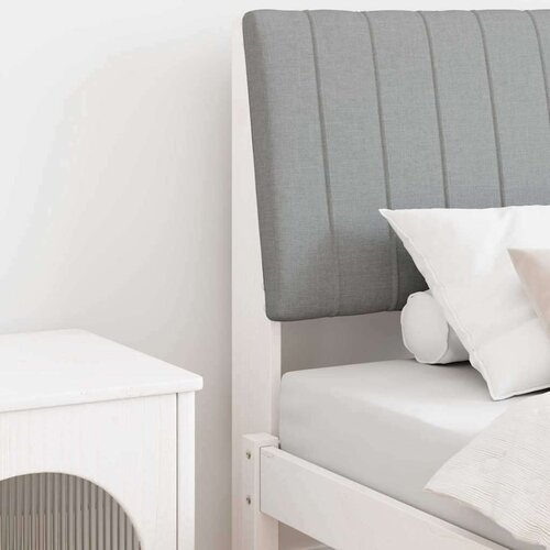 vidaXL Tapecirani uzglavlje Svijetlo siva 90 cm Čvrsto borovo drvo Cijene