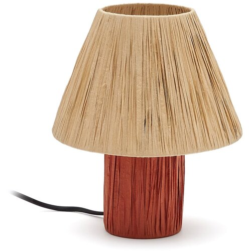 Kave Home Stolna lampa u prirodnoj boji/boja terakote (visina 25 cm) Pulmi &amp;ndash; Slike