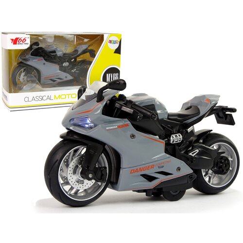  Dječji motor za igru 1:12 Sports Motorcycle sa zvučnim i svjetlosnim efektima - sivi Cijene