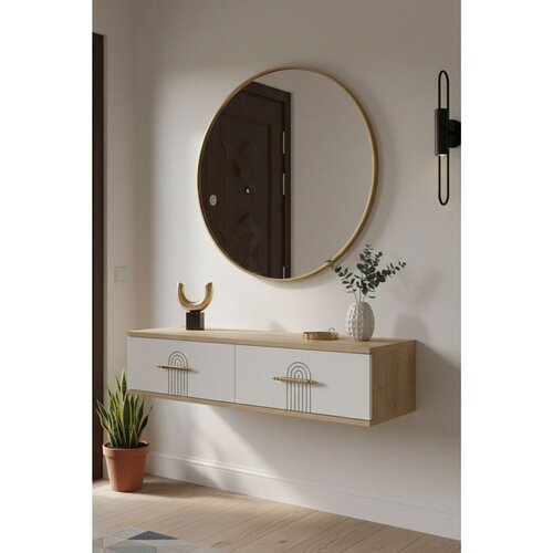 Hanah home komoda Ida 120, 120 cm, hrast Sapphire / bela Cene