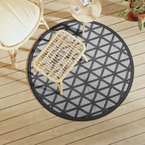 vidaXL Vanjski tepih crni Ø 120 cm PP Cijene